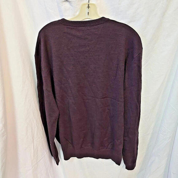 Aureus 100% Merino‎ Wool Pullover Swaeter Mens XL Preppy Academia Zinfandel - Picture 3 of 11